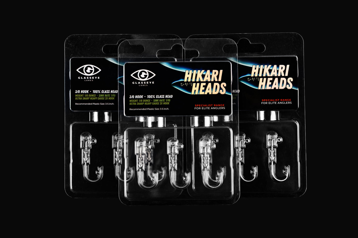 HIKARI HEADS 3/0 Triple Pack